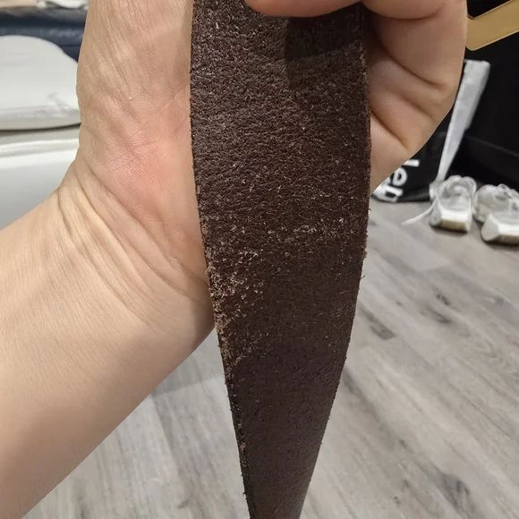 Dolce & Gabbana Brown Leather Belt with Gold and Silver Logo Buckle - Picture 5 of 7